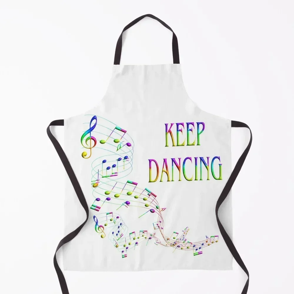 

Musical Keep Dancing Inspirational Quote Apron Kitchen Items For Home Children'S Kitchen Chef for women halloween Apron
