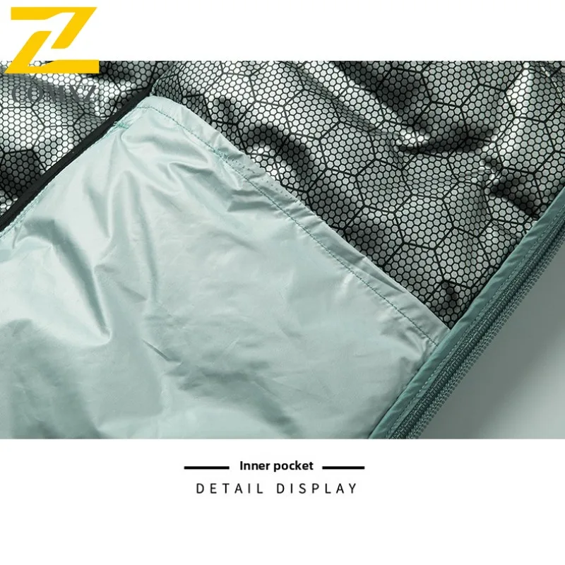 COMXZ Couple Down Jacket Hooded Outdoor Camping Windproof Down Cotton Coat Casual Trekking Self-cultivation Winter Garment