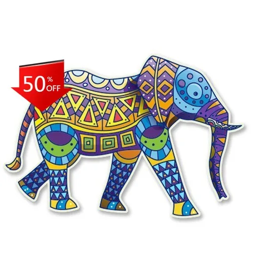 

Elephant Ethnic Phone Aesthetic Boat Walls Bumper Window Accessory Cool Cute Trendy Unique Retro