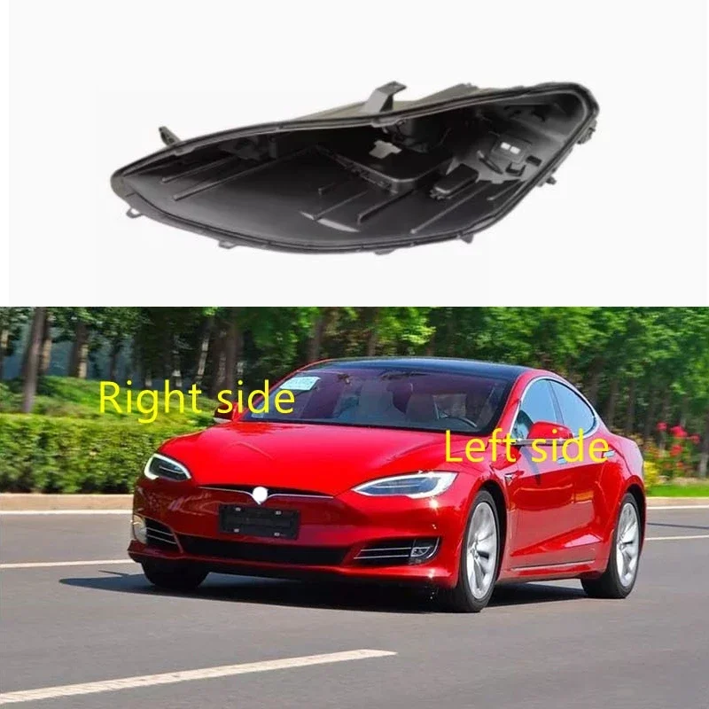 For Tesla Model S 2017 2018 19 20 21 2022 Headlight Base Replacement Headlamp House Headlamp Rear Cover  Black Back Rear Shell