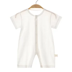Baby Romper Summer Thin Type Solid Color Cotton Newborn Clothes Air Condititiong Baby Boy Girl Onesie