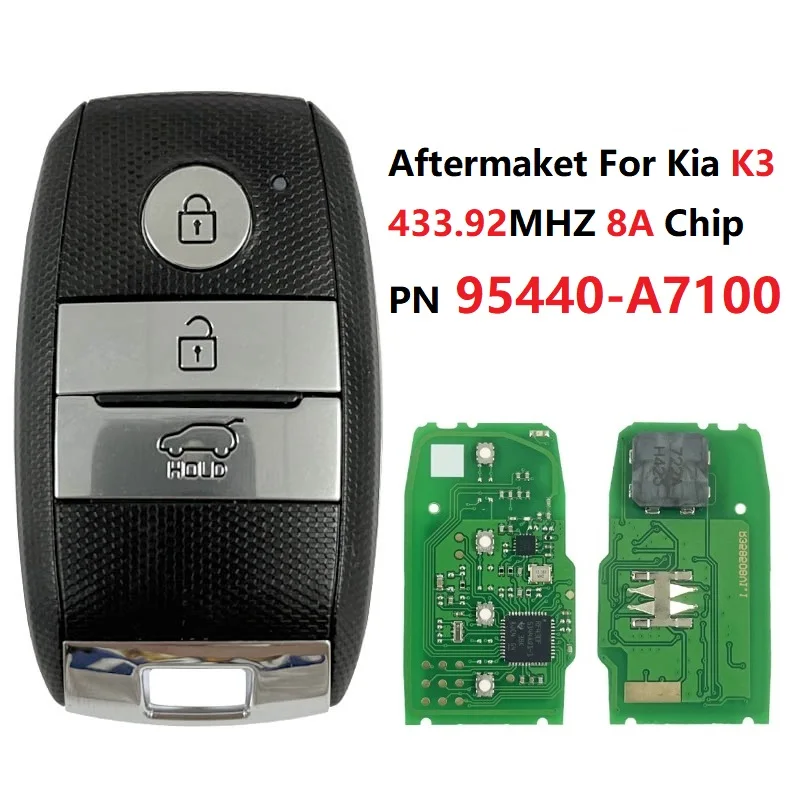 CN051008 Part Number 95440-A7100 For Kia K3  Keyless Entry 3 Button Smart Remote Key With 8A Chip 433Mhz