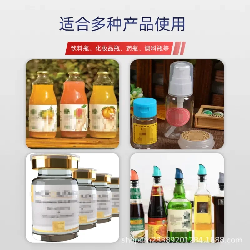 Manual Round Bottle Labeling Machine for Small Desktop Self-Adhesive Hand-Crank Semi-Automatic Plastic Glass Beverage Bottles