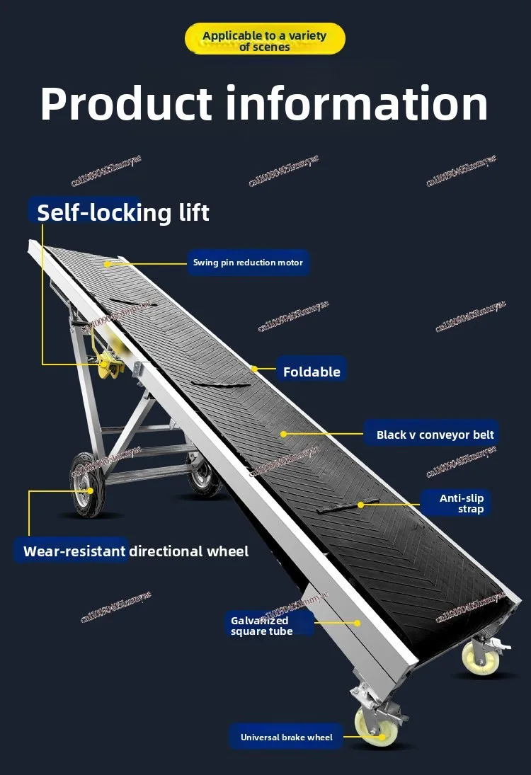 Conveyor belt small folding climbing conveyor