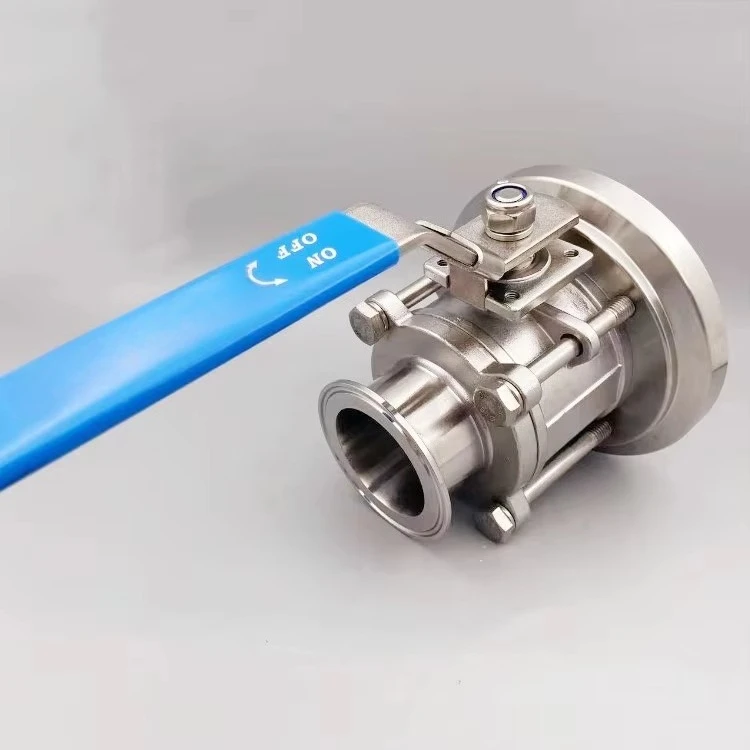 304Stainless Steel 1 Inch Tank Bottom Three-piece Non-retention Ball Valve Manual Pressure Control Valve