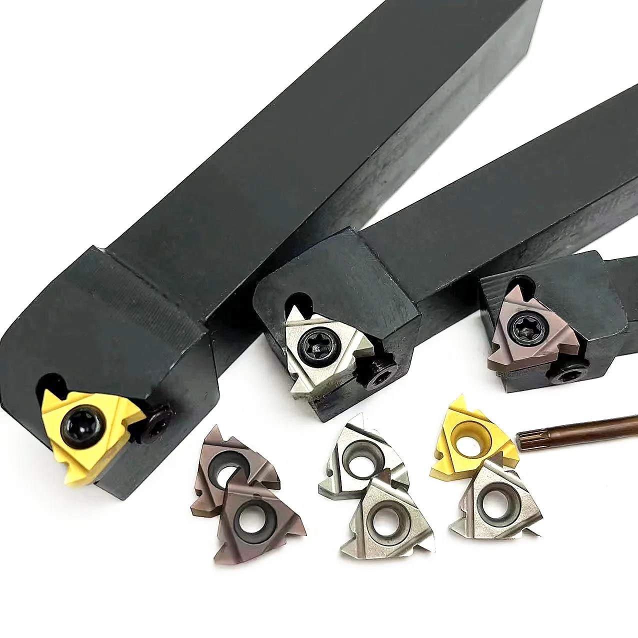 Portaherramientas de torneado de hilo externo, insertos de carburo, herramienta de corte, SER1212H16, SER1616H16, SER2020K16, SER2525M16, 16ER AG60, VP15TF