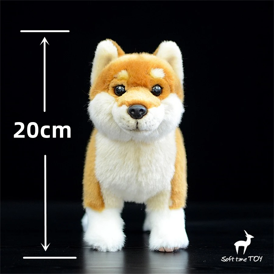 Shiba Inu High Fidelity Anime Cute Plushie Japanese Akita Dog Plush Toys Lifelike Animals Simulation Stuffed Doll Kawai Toy Gift