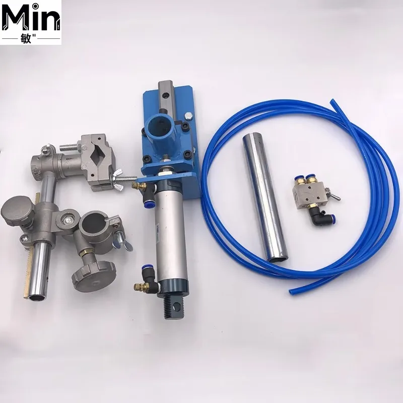Adjustable Steel Pneumatic Cylinder Torch Holder with Welding Turntable Clamp Slide Rail for Welding Accessories