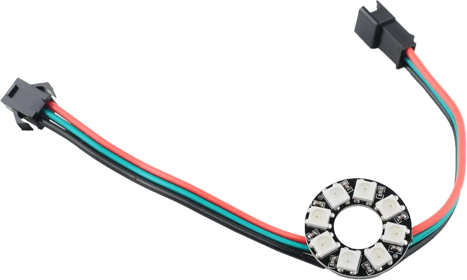 8 Bits RGB LED Rings WS2812B Lamp Lights 5050 Full Color with Integrated Drivers forArduino Raspberry Pi ESP8266 Nodemcu