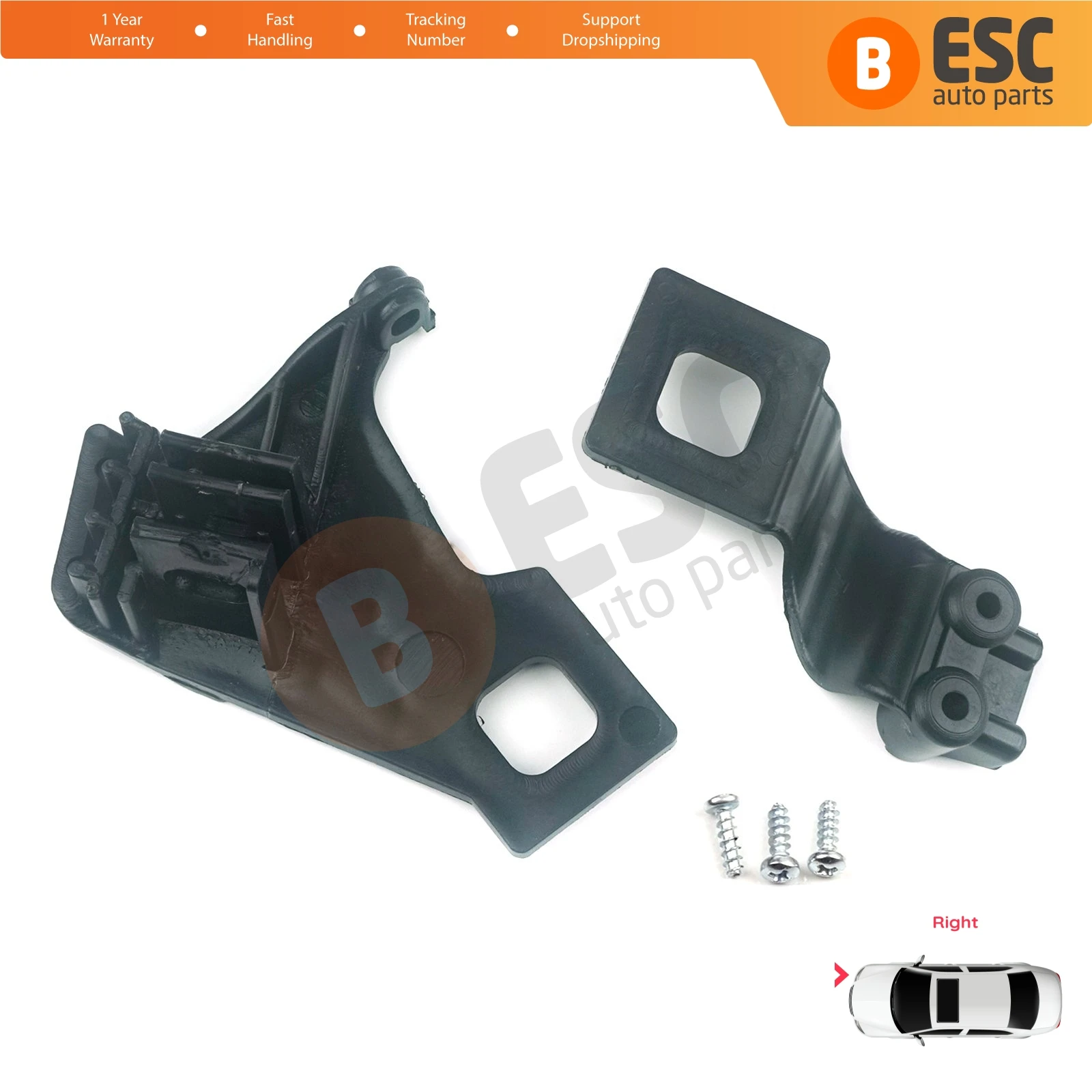 EHL539 Car Headlight Housing Repair Mount Bracket Tab Clips Kit Right Side for Audi A4 RS4 8K2 B8.5 A5 S5 RS5 B8.5 8T0998122B