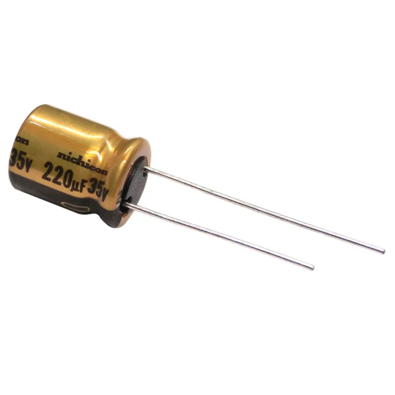 (2PCS) 35V220uF nichicon FW 220uF 35v Audio aluminum electrolytic capacitor 10*12.5mm