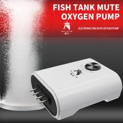 Silent Aquarium Oxygen Air Pump with Check Valve Fish Tank Four Outlet Large Oxygenator Aquarium Air Compressor Aerator 110-220V