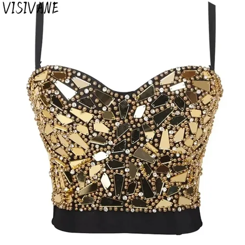 Imagen 2 del producto Ropa de mujer, Ropa Camis, Tops cortos sexis, corsé para mujer, camiseta sin mangas de lujo, camisa para mujer, Blusa moldeadora Harajuku, Bralette, sujetador de realce