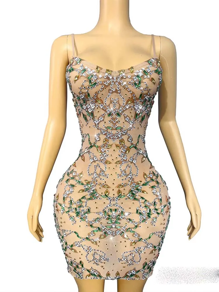 Wysokiej jakości sukienka z siateczki z seksownymi ramiączkami, wykonana metodą hot stamping, nowa kolekcja 2025, modna odzież damska na zamówienie.