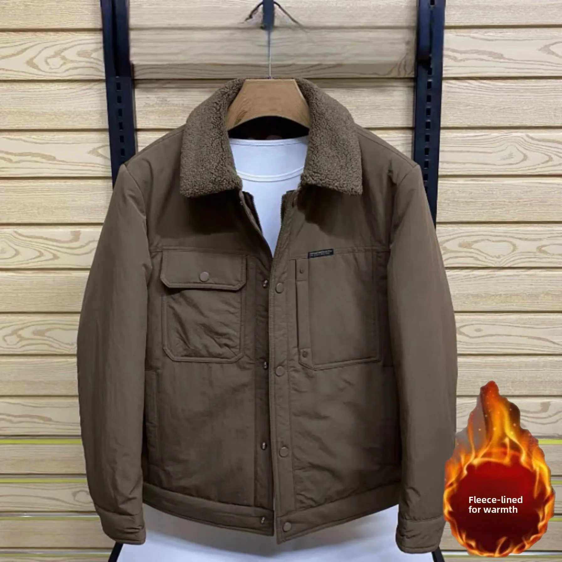 

Faionable Зимняя мужская майка с воротником-стойкой на подкладке, удобная теплая верхняя одежда Urban Sle Long Sve на одной пуговице