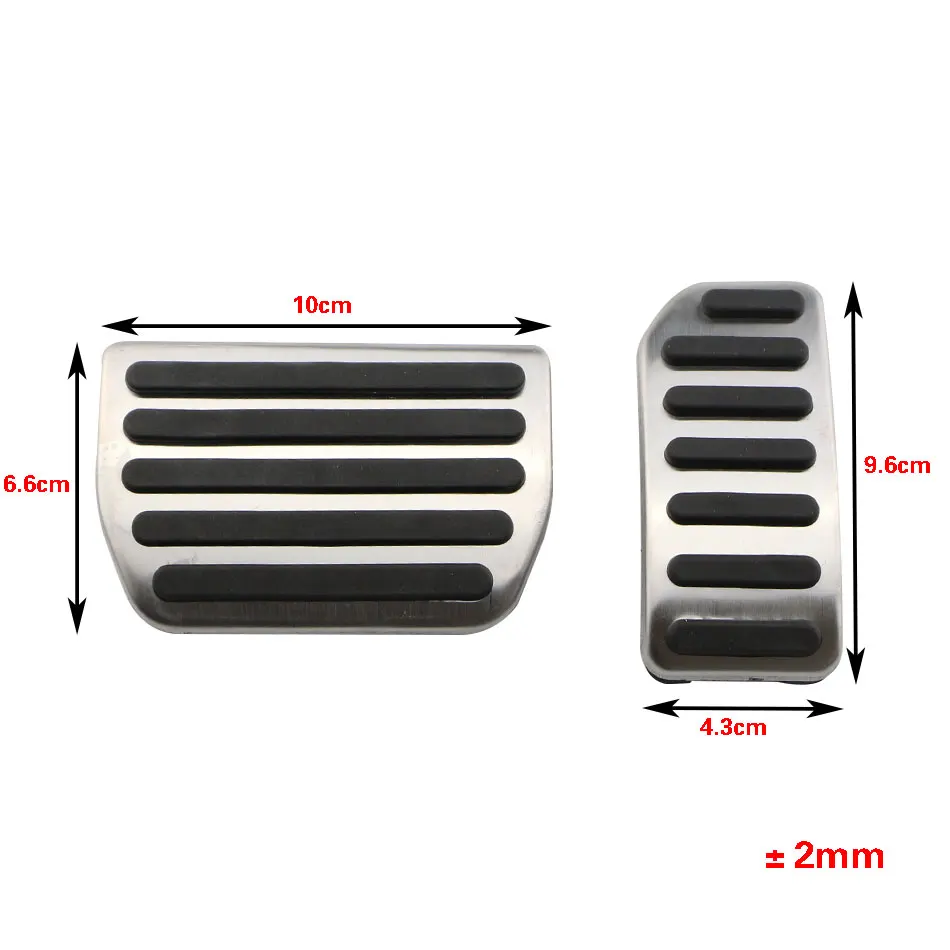 For Volvo S60 S60L V60 XC60 XC70 V70 S80 S80L Stainless Steel Foot Rest Pedal Gas & Brake Pedal Anti-slip Pad Cover AT MT