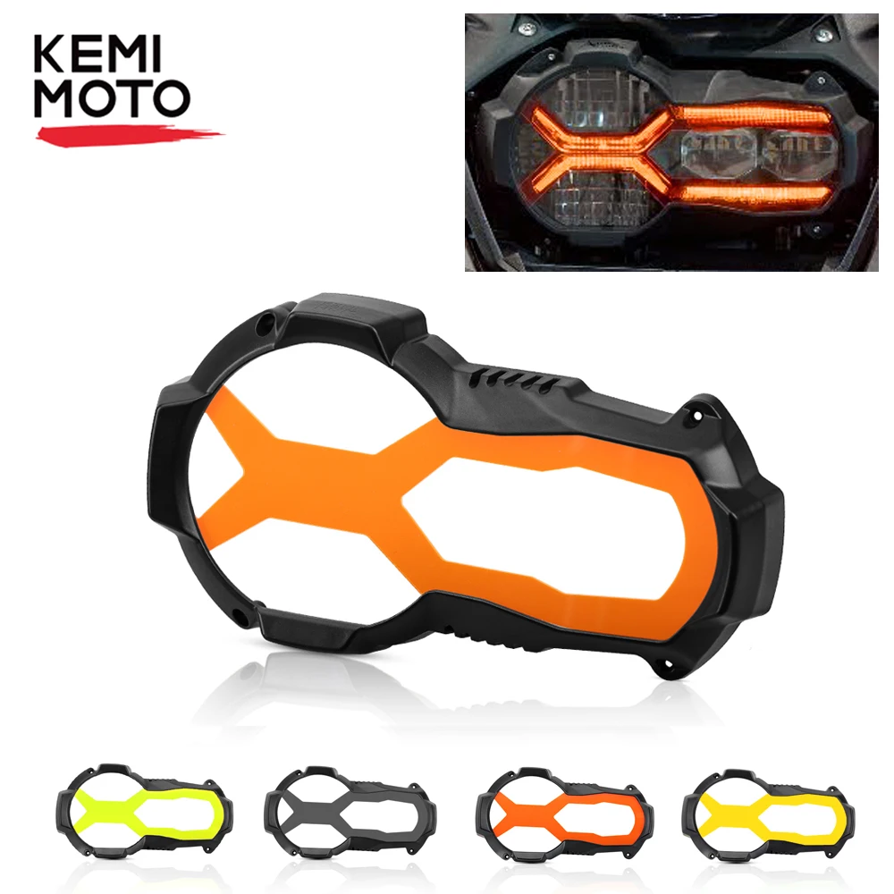 Motorcycle Headlight Protector With 4 Fluorescent Covers For BMW R1200GS LC GSA R1250GS R 1200GS 1250GS ADV Adventure 2024