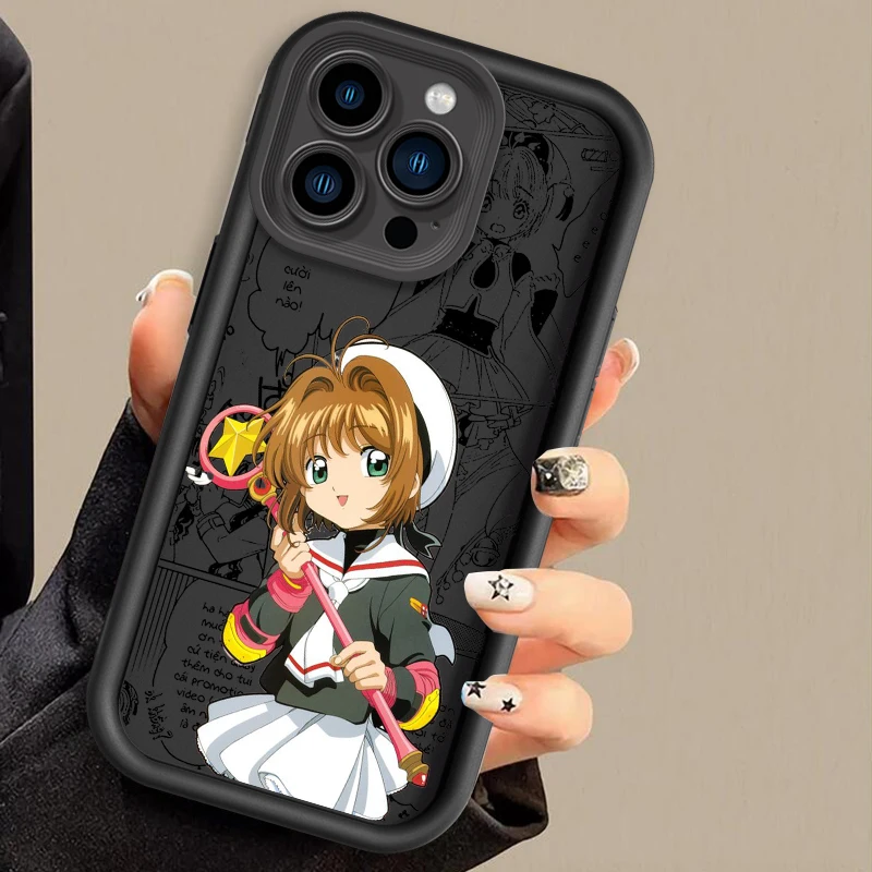 The Card C-Captor S-Sakura Eye Ladder For Apple iPhone 15 14 13 12 11 XS XR X Pro Max Plus Funda Phone Case