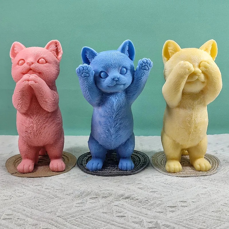 Large Cat Candle Mo…