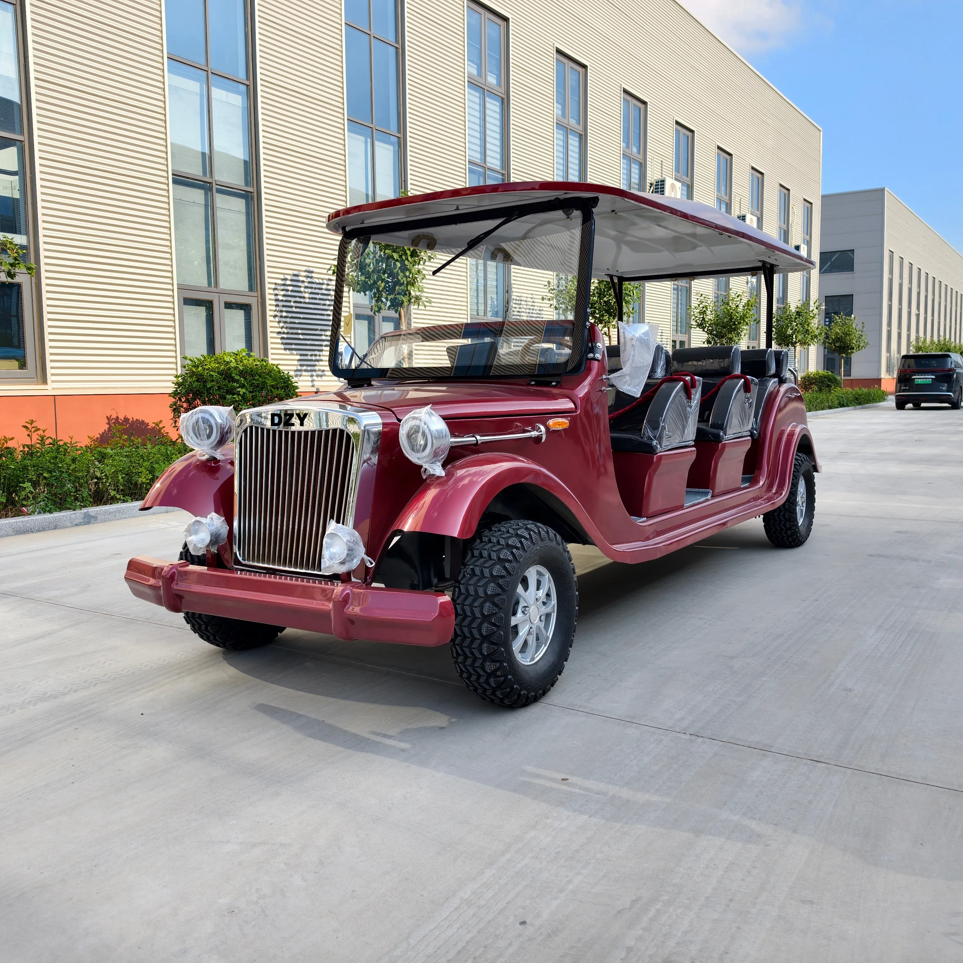 Direct Factory Sale DZY Brand Retro Electric Old-style Car 4WD Export Model Tourist Sightseeing Bus electric sightseeing vehicl
