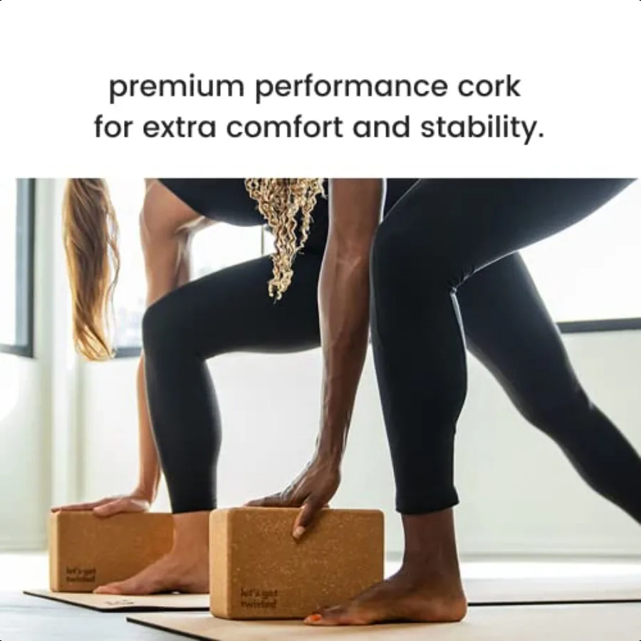 Premium Cork Yoga Blocks Extra Large Yoga Block 2Pack or Extra Tall 1Pack for Iexible Yogis Natural HighDensity Cork for erior