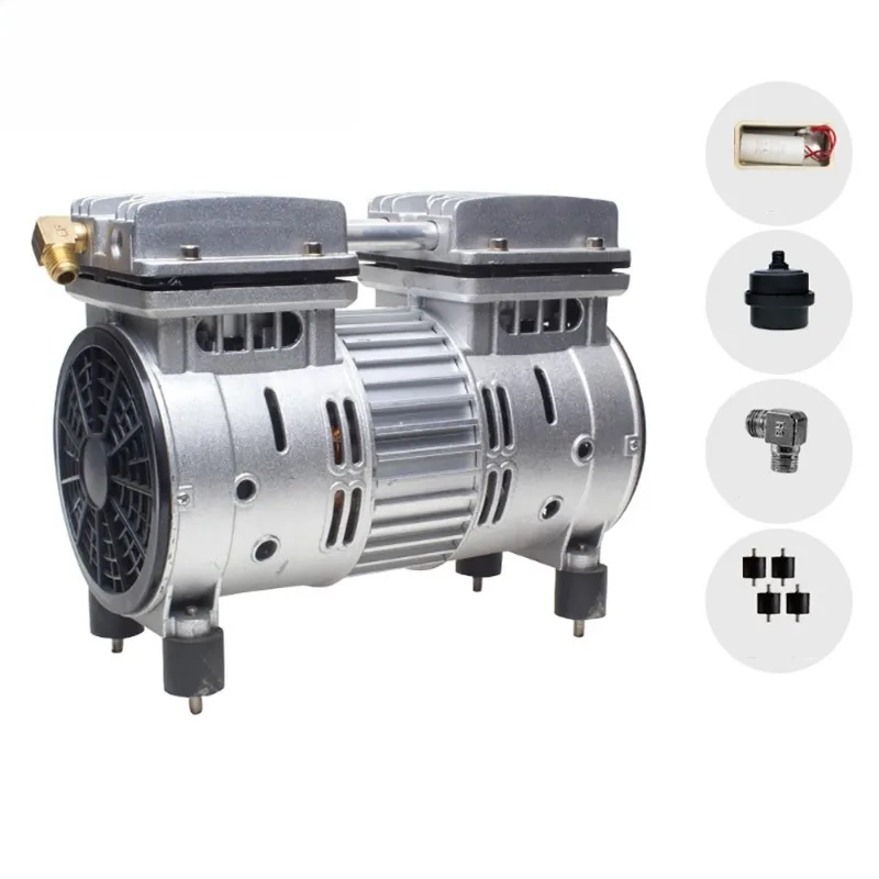 220V 550W Copper Wire Oil-Free Silent Air Pump Air Compressor Head Small Air Pump Head Motor 1380RPM 40L/MIN
