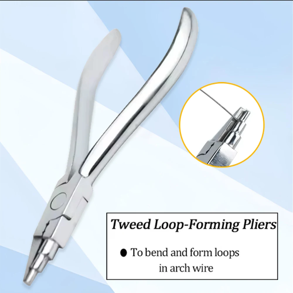 

Dental Orthodontic Tweed Omega Loop Bending Plier Stainless Steel Wire Forming Tool for Lab Laboratory Use Instruments