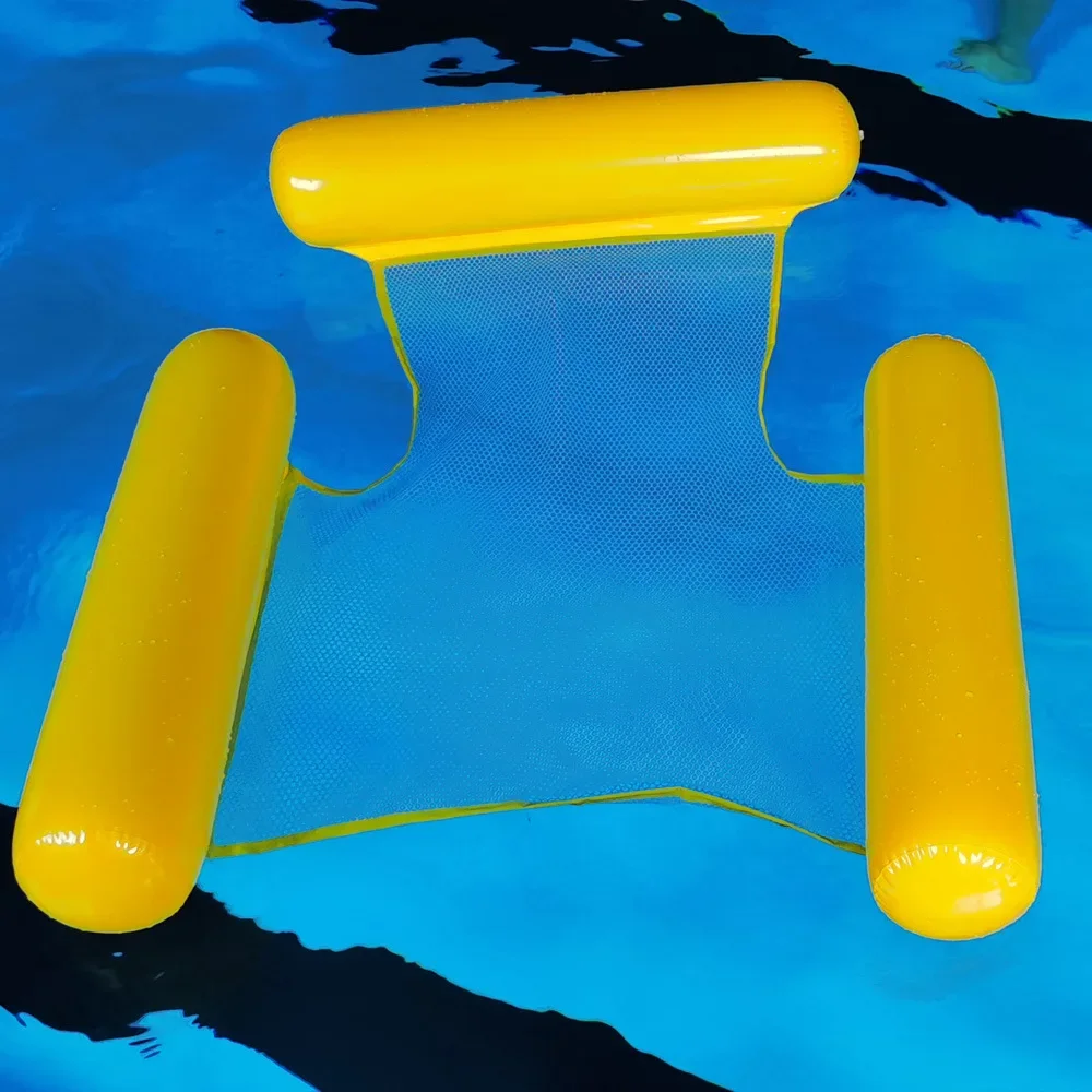 Foldable Floating Water Hammock Float Lounger Floating Toys Inflatable Floating Bed Chair Swimming Pool Inflatable Hammock Bed