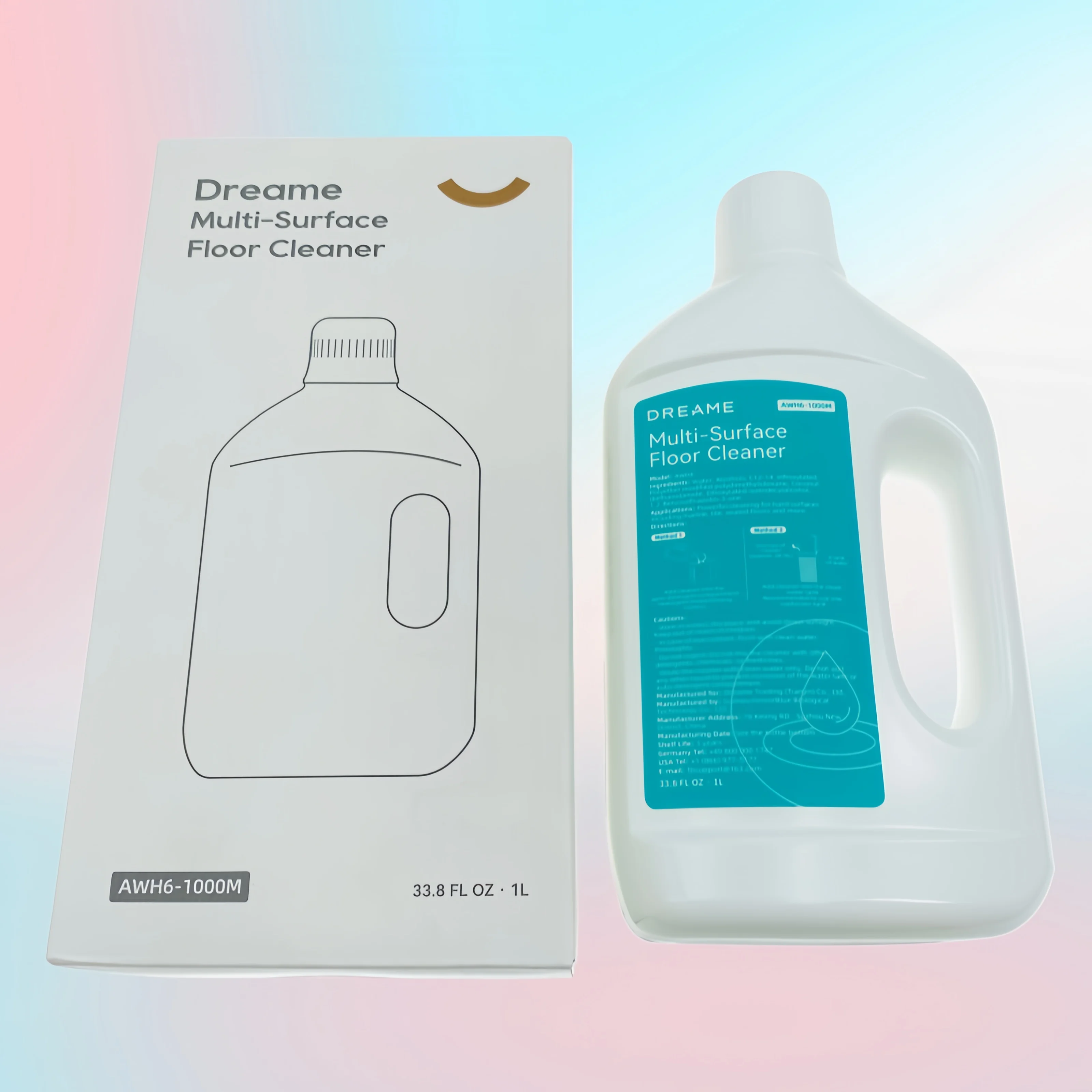 Dreame Pet Friendly Floor Cleaning Solution 1L For All Robot & Wet Dry Vacuums Odor Removal Deep Clean Liquid