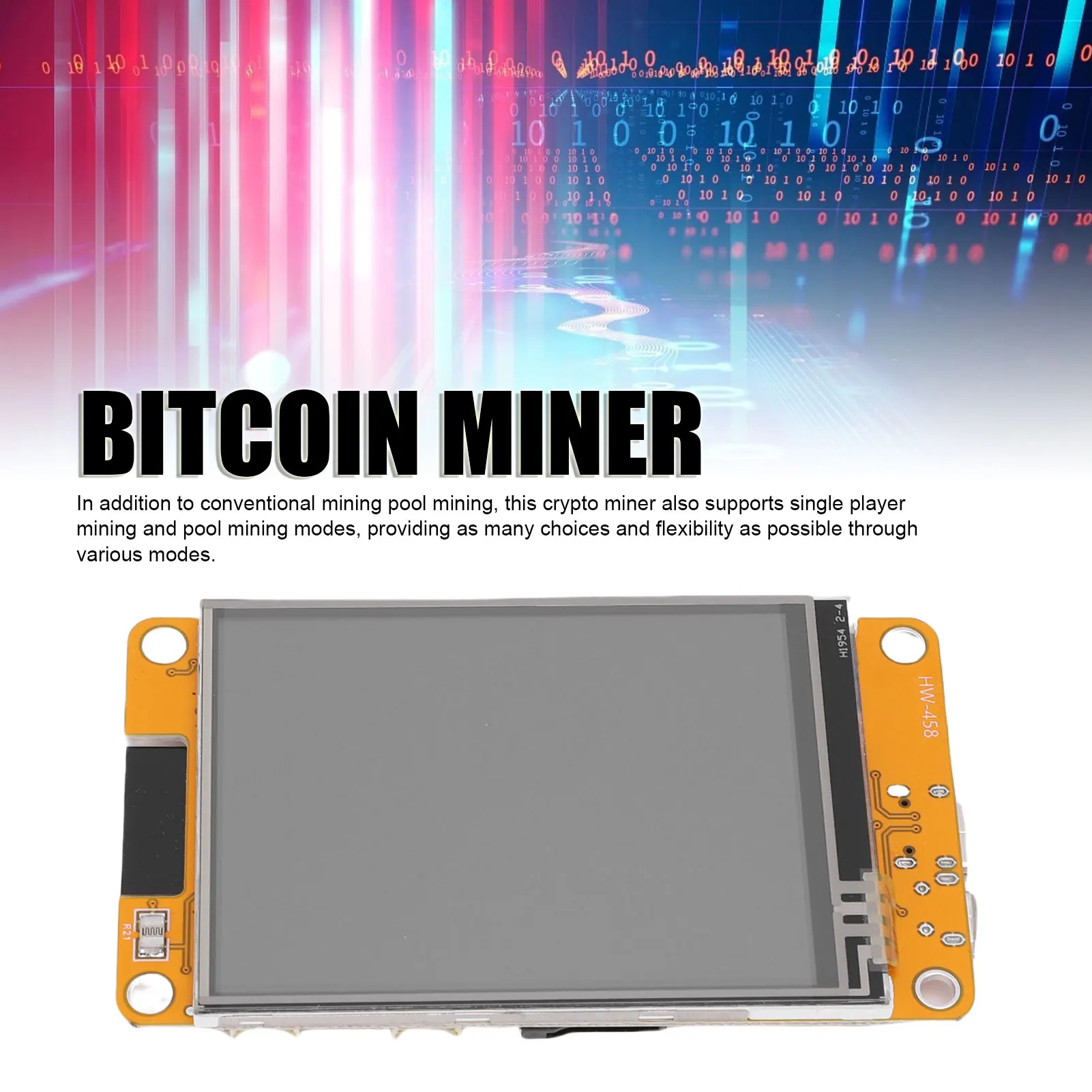 

Bitcoin Miner USB Bluetooth 4.2 WIFI 1060KH/s 2.8 Inch Smart Display Crypto Lottery Miner Crypto Lottery Miner