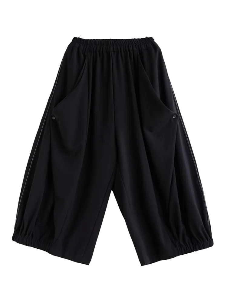 ربيع الخريف السراويل واسعة الساق المرأة عارضة فضفاض السيدات السراويل عالية الخصر امرأة فانوس السراويل