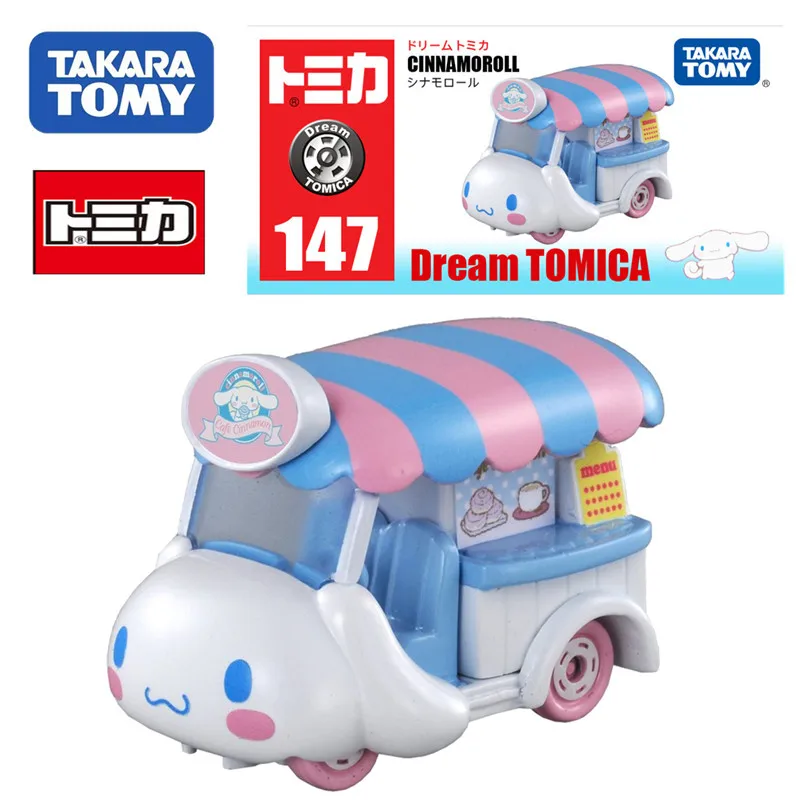 TAKARA TOMY Tomica Sanrio CINNAMOROLL Cute Alloy Car Model Mini Die-cast Exciting Model Ornaments Children Toys Christmas Gifts