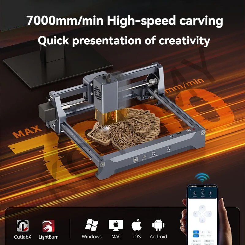 Laser Engraver for Beginners Output Laser Cutter Working Area Engraving Machine 10W - view 3
