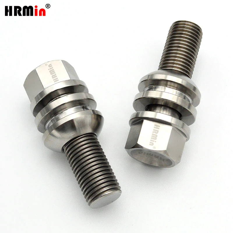 

HRmin Gr5 Titanium Wheel Bolt screw rim M14x1.5x28mm Floating free Ball Seat Vehicle Car for Mercedes Benz Maybach Porsche Cars