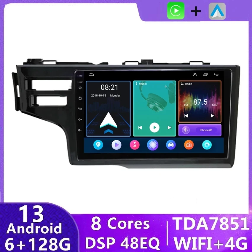 

Android 13 For Honda Jazz 3 2015 -2019 2020 Fit 3 GP GK 2013- 2020 Car Radio Multimedia Player BT GPS Navigation 4G Carplay DVD