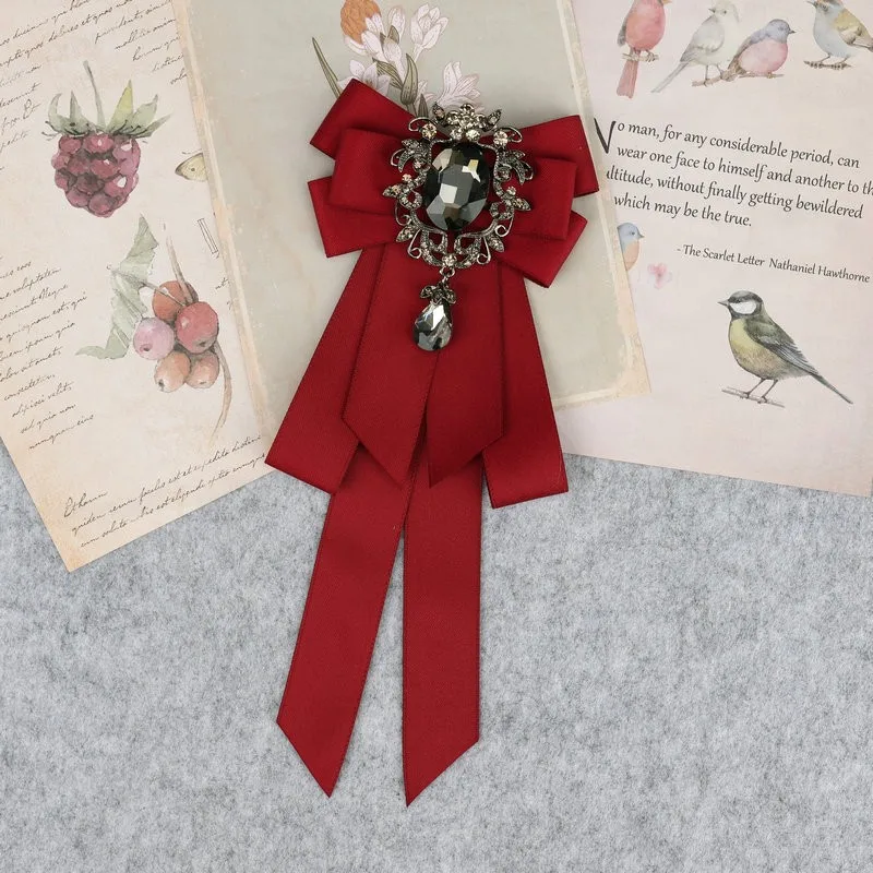 Hand Made Jungen Klassische Bowties Krawatte Band Strass Corsage Bowtie Krawatte Geschenke für Männer Hochzeit Formale Kleid Zubehör – Detail 37