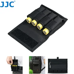 JJC 18650 Battery Pouch Memory Card Storage Pocket 18650 Battery Case for 18650 Battery with Belt Holste Carabiner