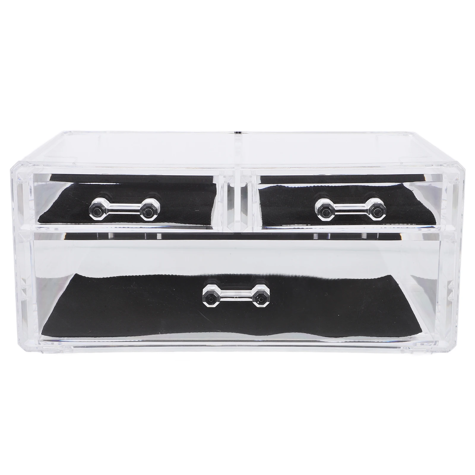 

Acrylic Drawer Storage Clear 3 Tier Makeup ganizer Transparent Desk drawers for Cosmetics Skincare Office Supplies
