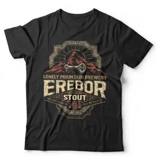 Erebor Stout TShirt Unisex Funny Parody Film Beer LOTR Retro  Retro Dwarf