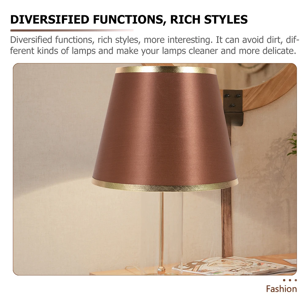 

Round Lampshade Drum Fabric Shade For Bedroom Study E27 Socket Desk Wall Light Cover Replacement Vintage Style Lamp