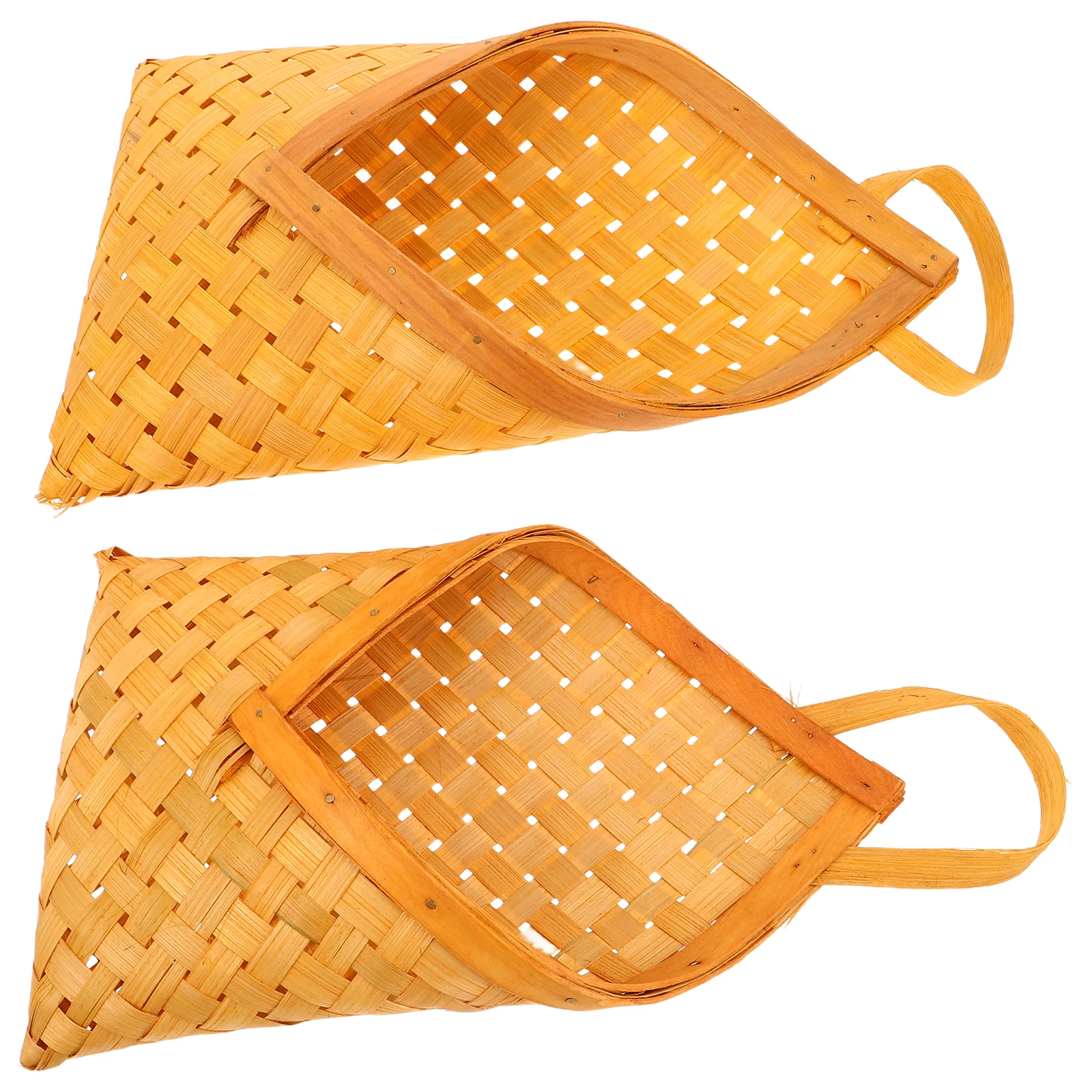 

2pcs Wicker Letter Basket Handwoven Hanging Storage Nordic Wall Fruit Vegetable Baskets Kitchen Balcony Organizer Retro