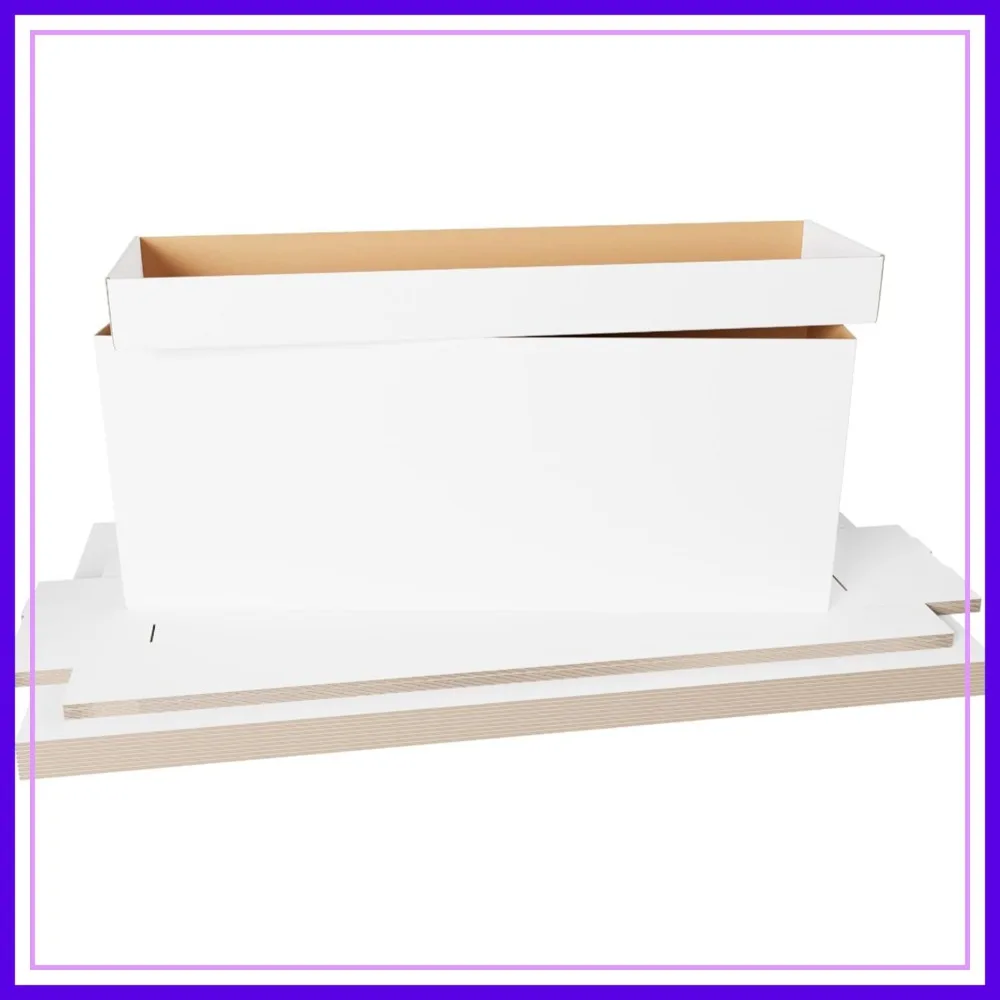 

Max Protection Comic Book Storage Box - 5 Pack Long Corrugated Cardboard, Stackable with Lid for Comics, Magazines, Collectibles