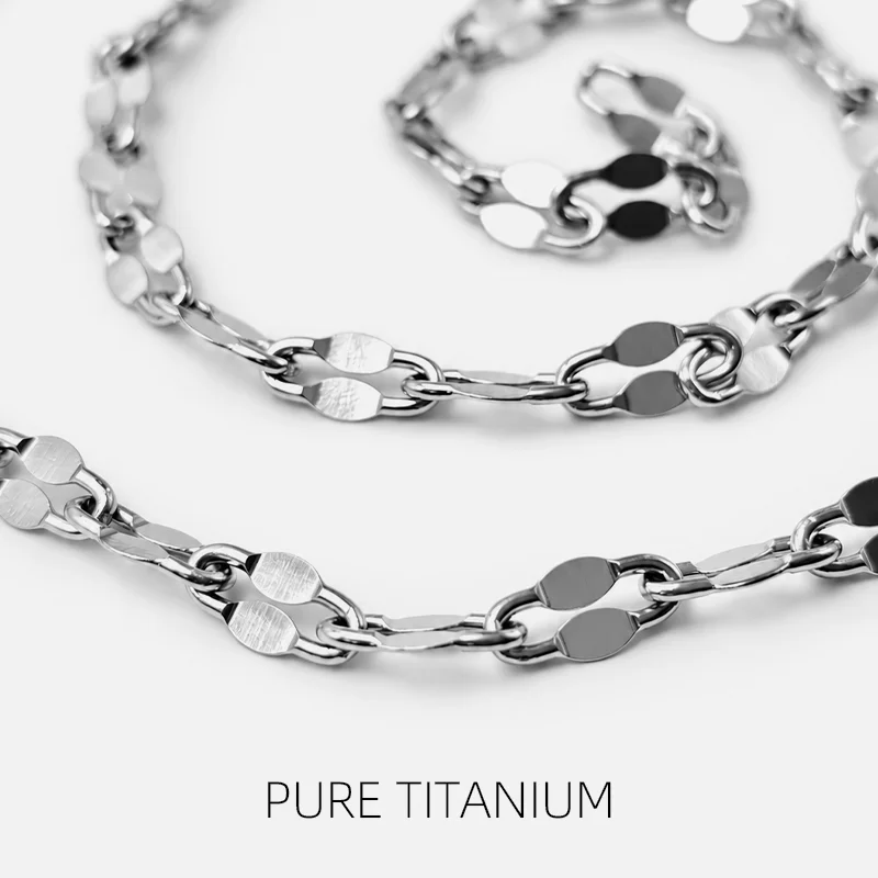 Classic Pure Titanium Lip Necklace for Women 2/2.2/4.2mm Luxury Anti-Allergic Exquisite Collarbone Chain Necklace Birthday Gifts