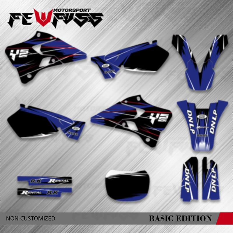 

Fewfuss мотоциклетная графика фоновая наклейка наборы наклеек для YAMAHA YZ125 YZ250 YZ125 YZ 250 номер имя на заказ
