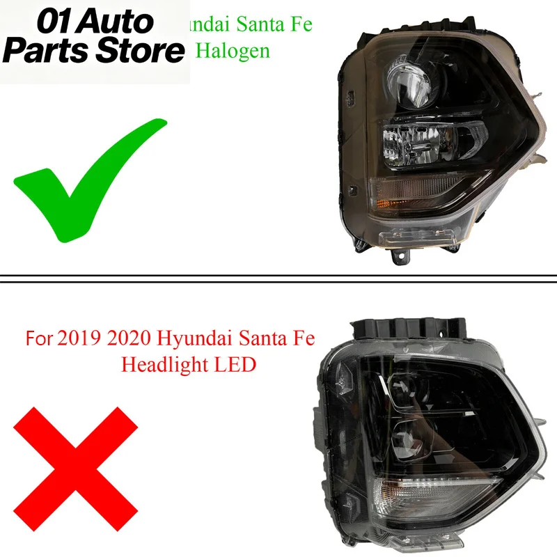 Car Fog Light for Hyundai Santa Fe 2019 2020 Halogen Front Bumper Turn Signal Lamp Car Assembly 92102S2000 92101S2000