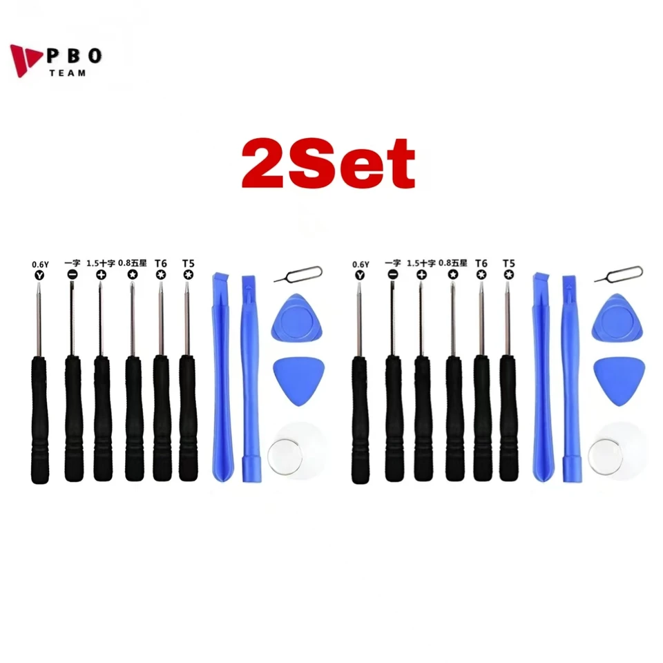 1-5set Juego de 12 Herramientas de Reparación de Teléfonos Móviles Destornilladores para Desmontaje de iPhone Kit de Herramientas Manuales para Samsung 3