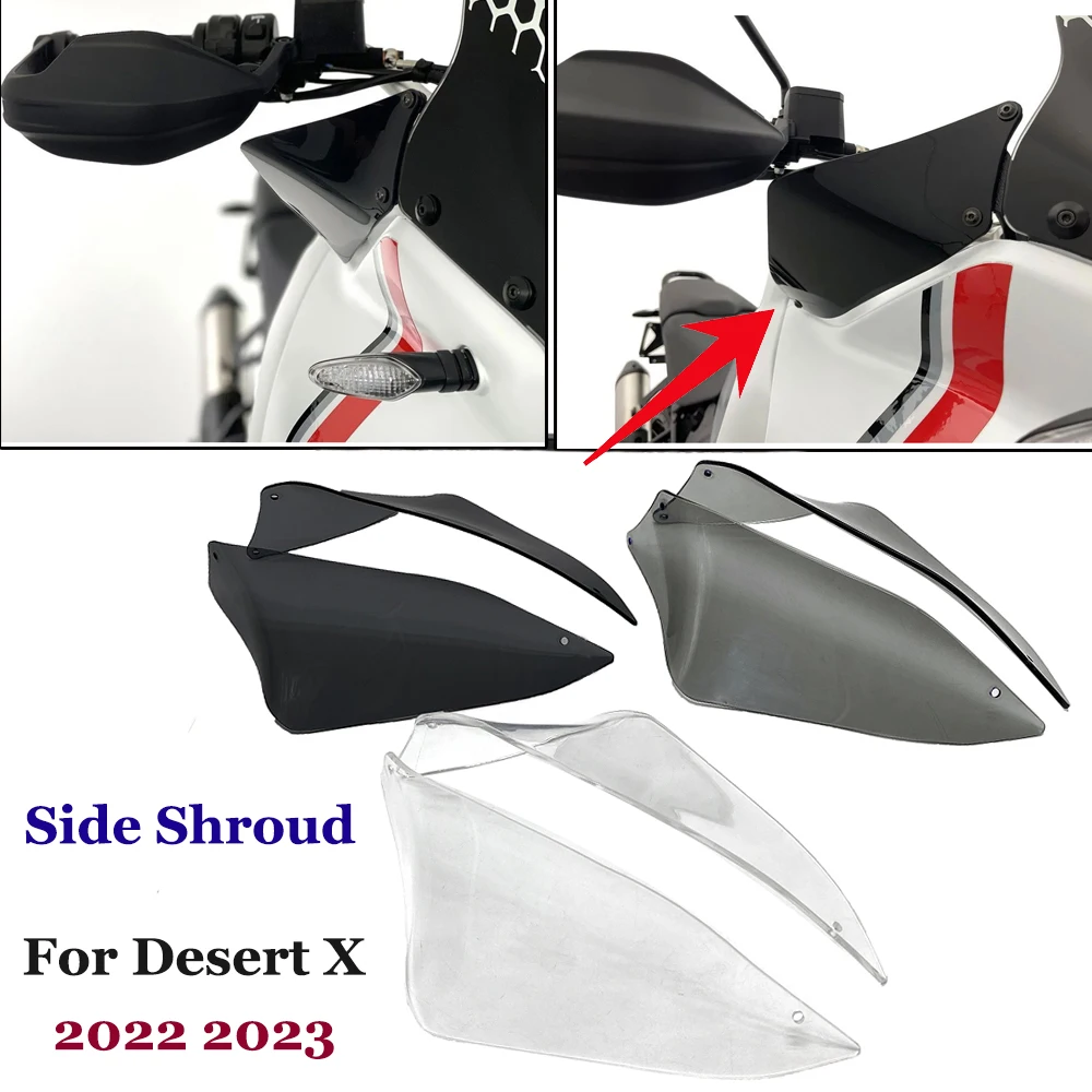 

For Ducati Desert X DesertX 2022 2023 Motorcycle Windshield Wind Deflector WindScreen HandShield Handguard desert x spoiler