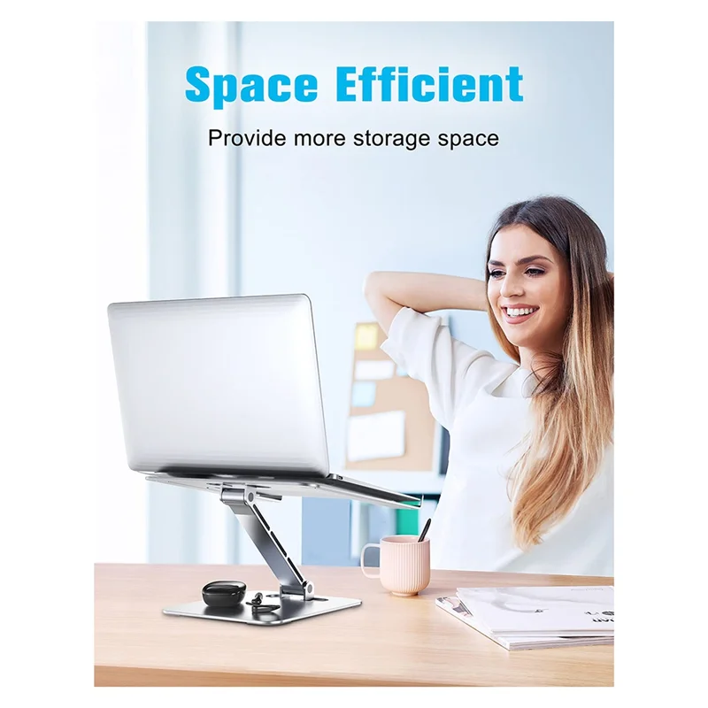 G6-Ergonomic Laptop Stand, Adjustable Aluminium Alloy Desk Riser For Laptops