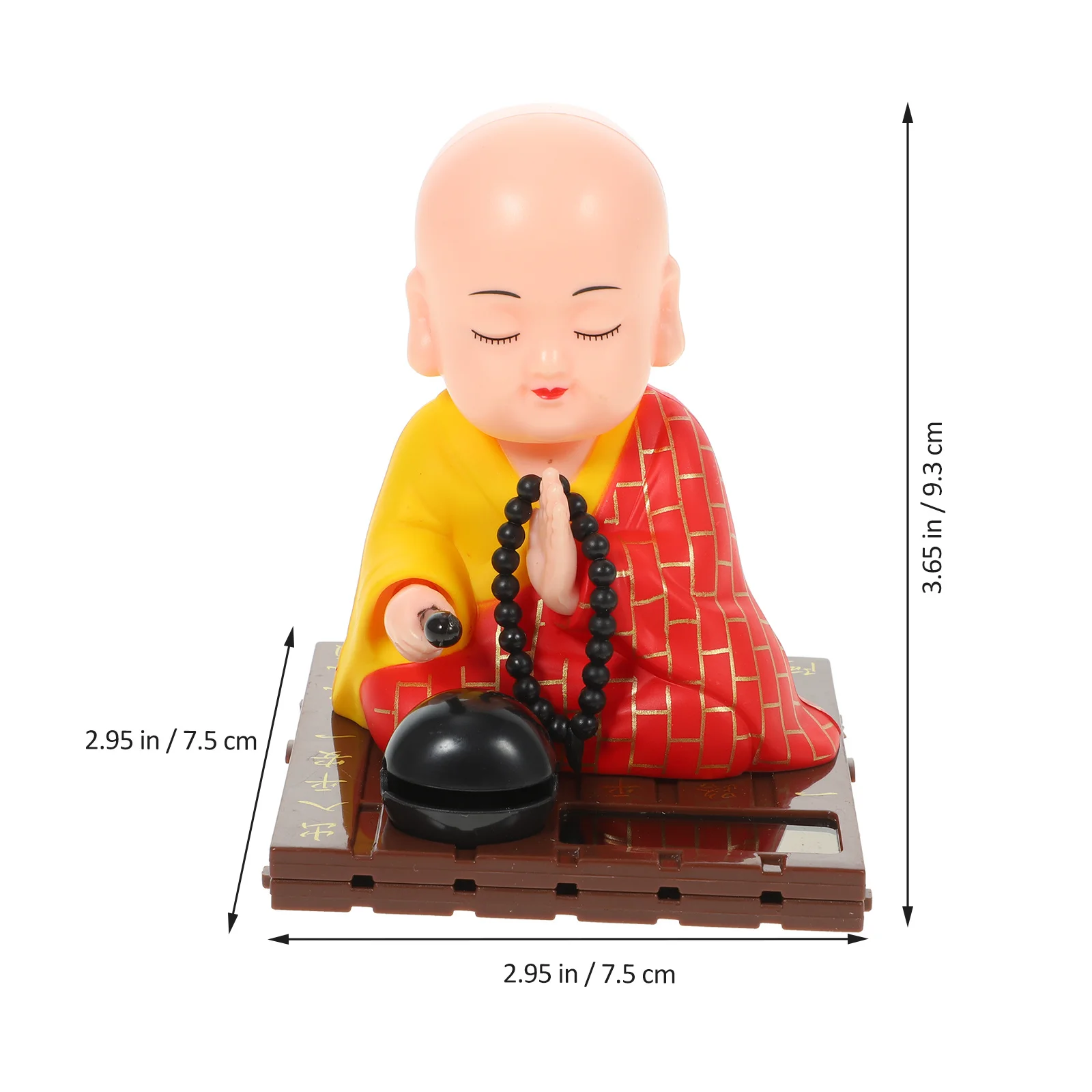 Hars Kleine Monnik Ornament voor Thuis Auto Dashboard Decoratief Bureau Tuin Accessoire Lucky Boeddha Kralen Spirituele Decoratie