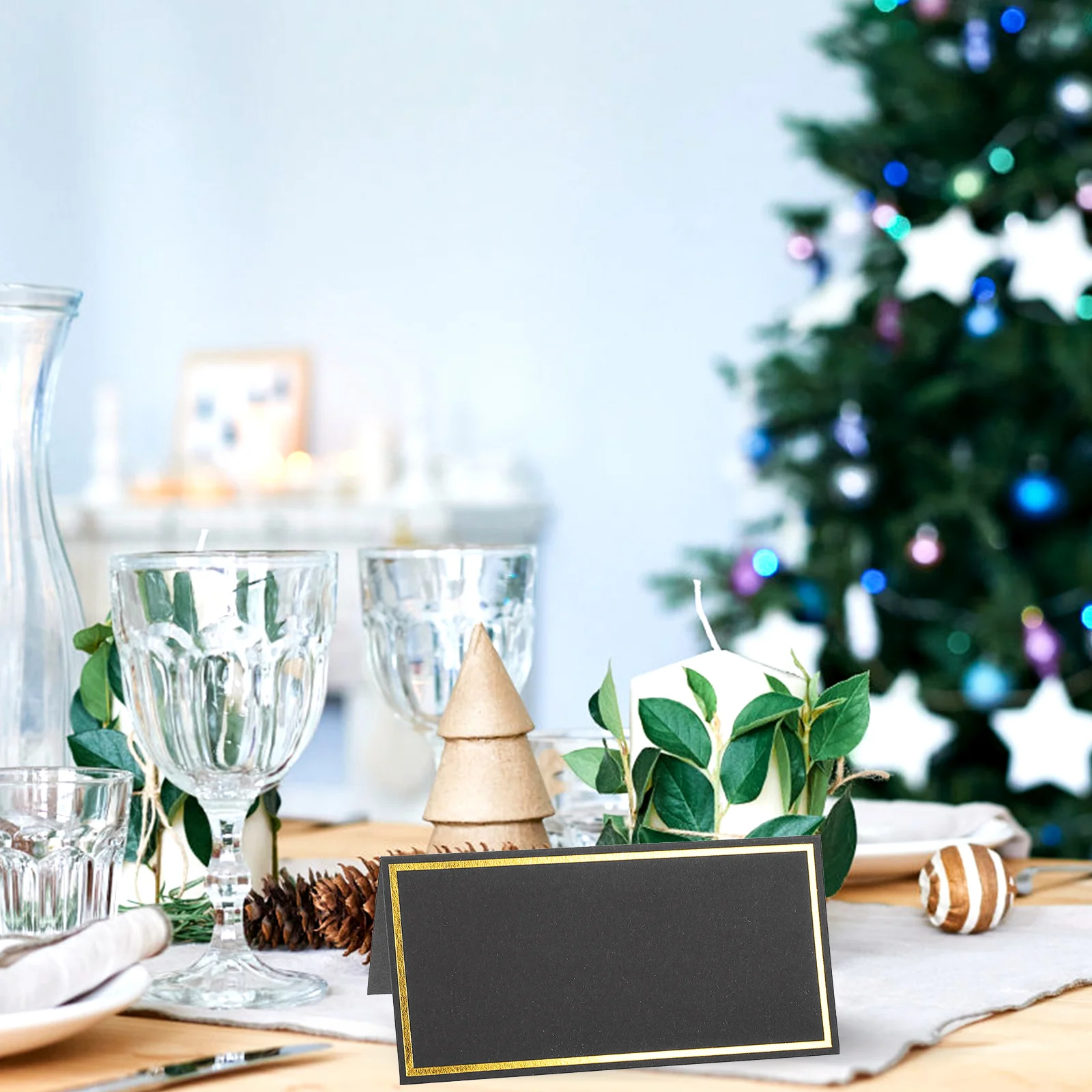 ป้ายชื่อแขกงานแต่งงานสีบรอนซ์ 50 ชิ้น ตกแต่งงานเลี้ยง ป้ายชื่อที่นั่งสำหรับงานเลี้ยงต้อนรับ กระดาษมุกสำหรับจองที่นั่งในงานจัดเลี้ยง